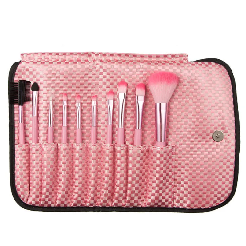 10pcs Maange Professional makeup brushes bag Foundation Eyeshadow hair ovale make up brush maquiagem cosmetics Tools