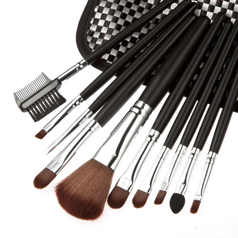 10pcs Maange Professional makeup brushes bag Foundation Eyeshadow hair ovale make up brush maquiagem cosmetics Tools