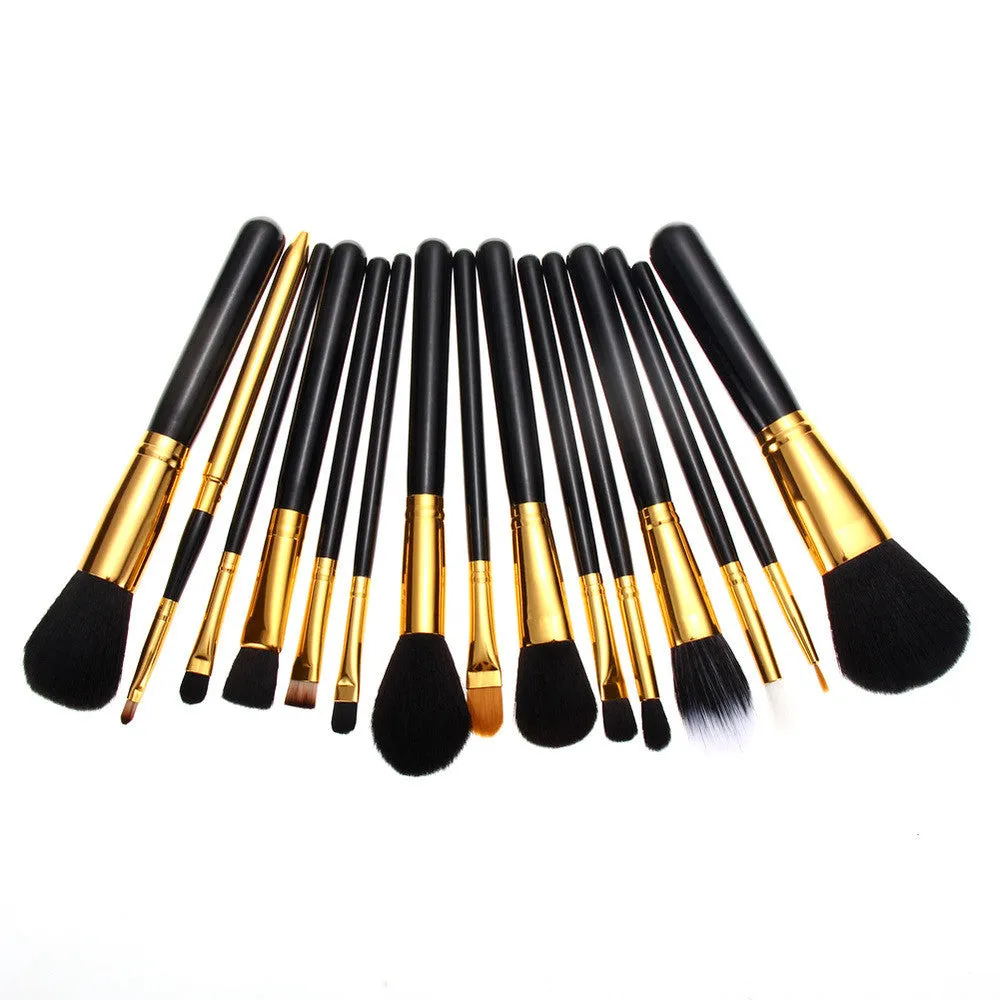 15pcs Makeup Brushes Powder Foundation Eye shadow Eyeliner Lip Brush