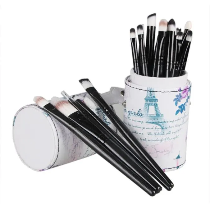 20PCS MAANGE Professional makeup brushes Leather Cup Holder Case Foundation Eyeshadow ovale makeup brush cosmetics Tool