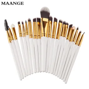 20Pcs Maange Professional makeup brushes Powder Foundation rose gold brush Eyeshadow ovale makeup brush maquiagem cosmetics