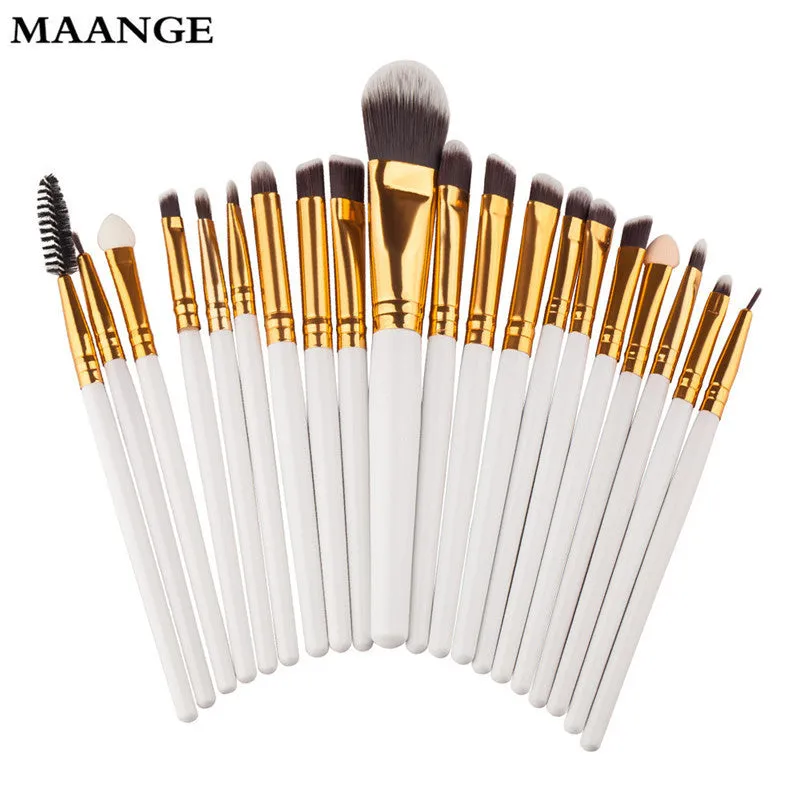 20Pcs Maange Professional makeup brushes Powder Foundation rose gold brush Eyeshadow ovale makeup brush maquiagem cosmetics