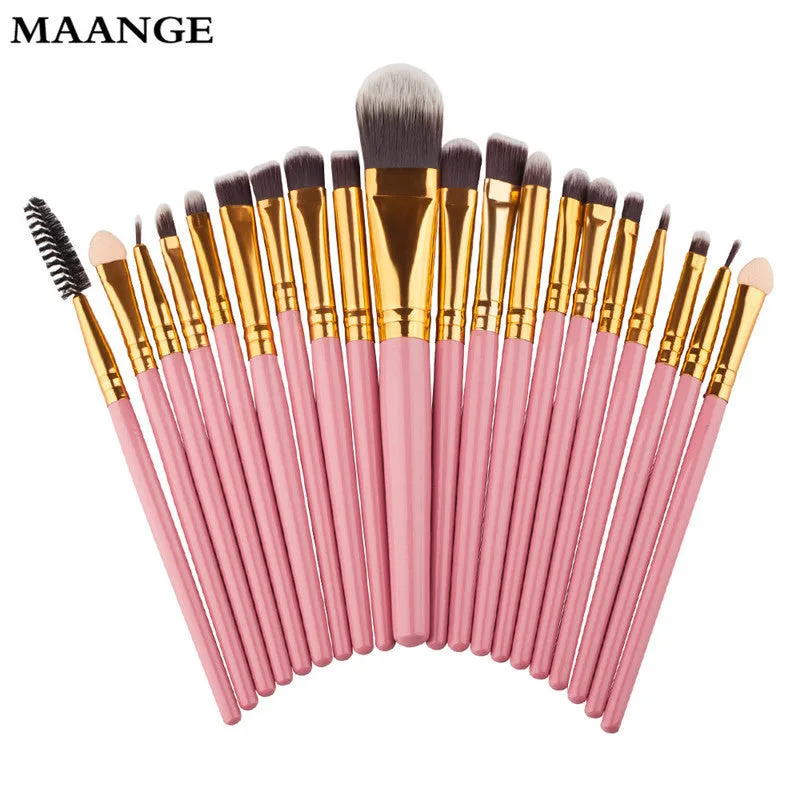 20Pcs Maange Professional makeup brushes Powder Foundation rose gold brush Eyeshadow ovale makeup brush maquiagem cosmetics