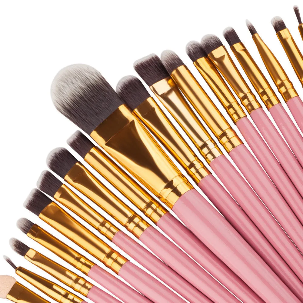 20Pcs Maange Professional makeup brushes Powder Foundation rose gold brush Eyeshadow ovale makeup brush maquiagem cosmetics