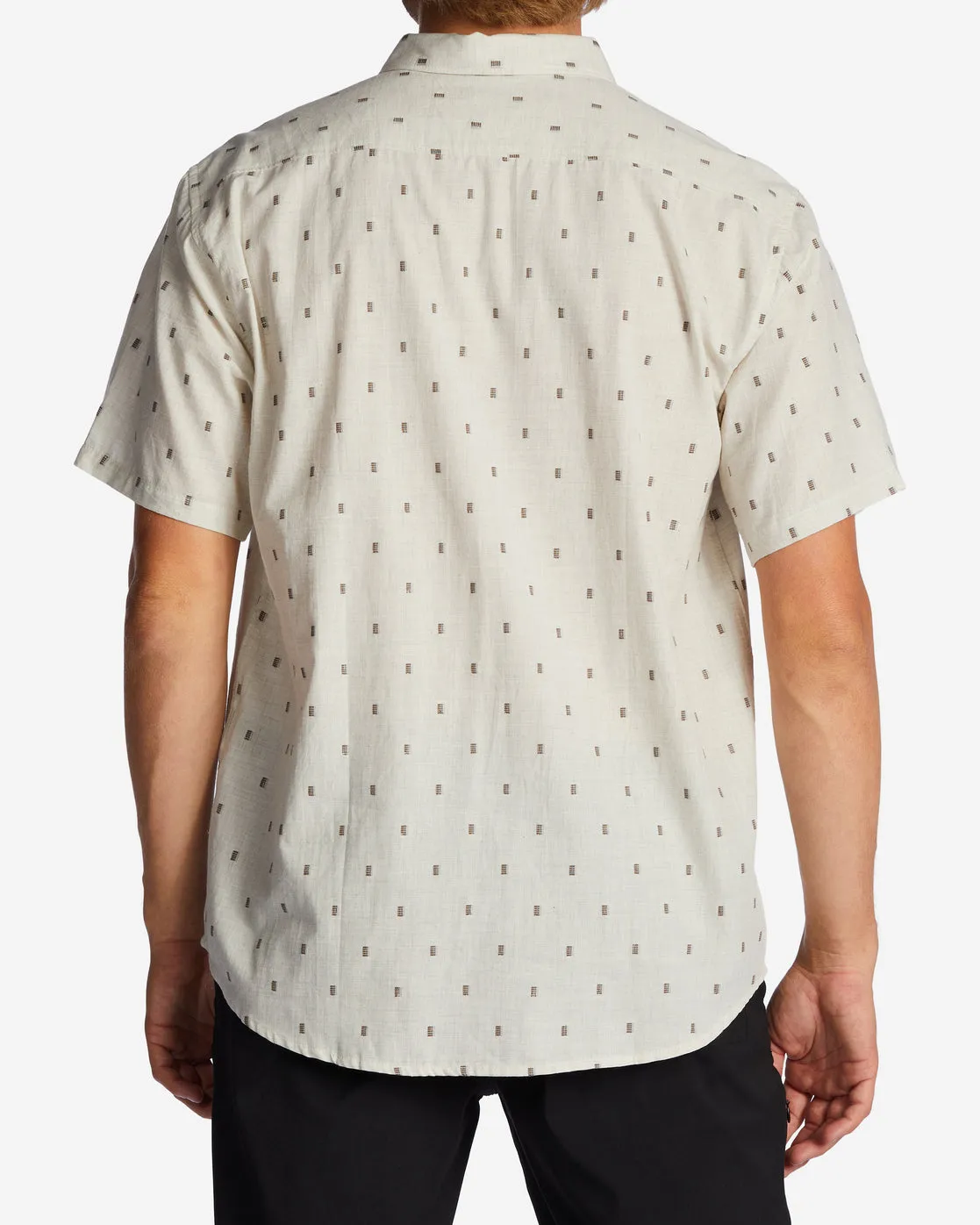 All Day Jacquard Short Sleeve Shirt - Cream