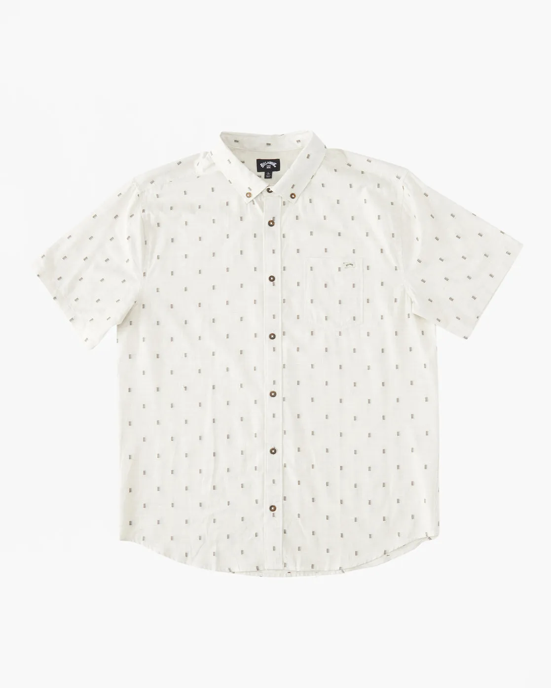 All Day Jacquard Short Sleeve Shirt - Cream