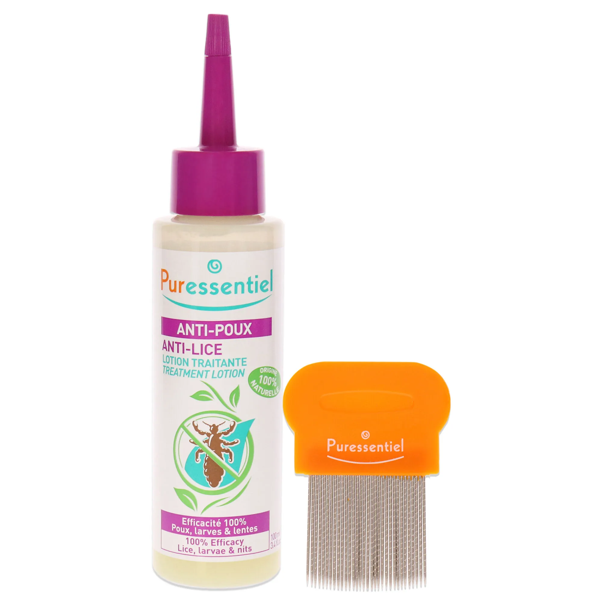 Anti-Lice Treatment Lotion Plus Comb by Puressentiel for Unisex - 3.4 oz Treatment