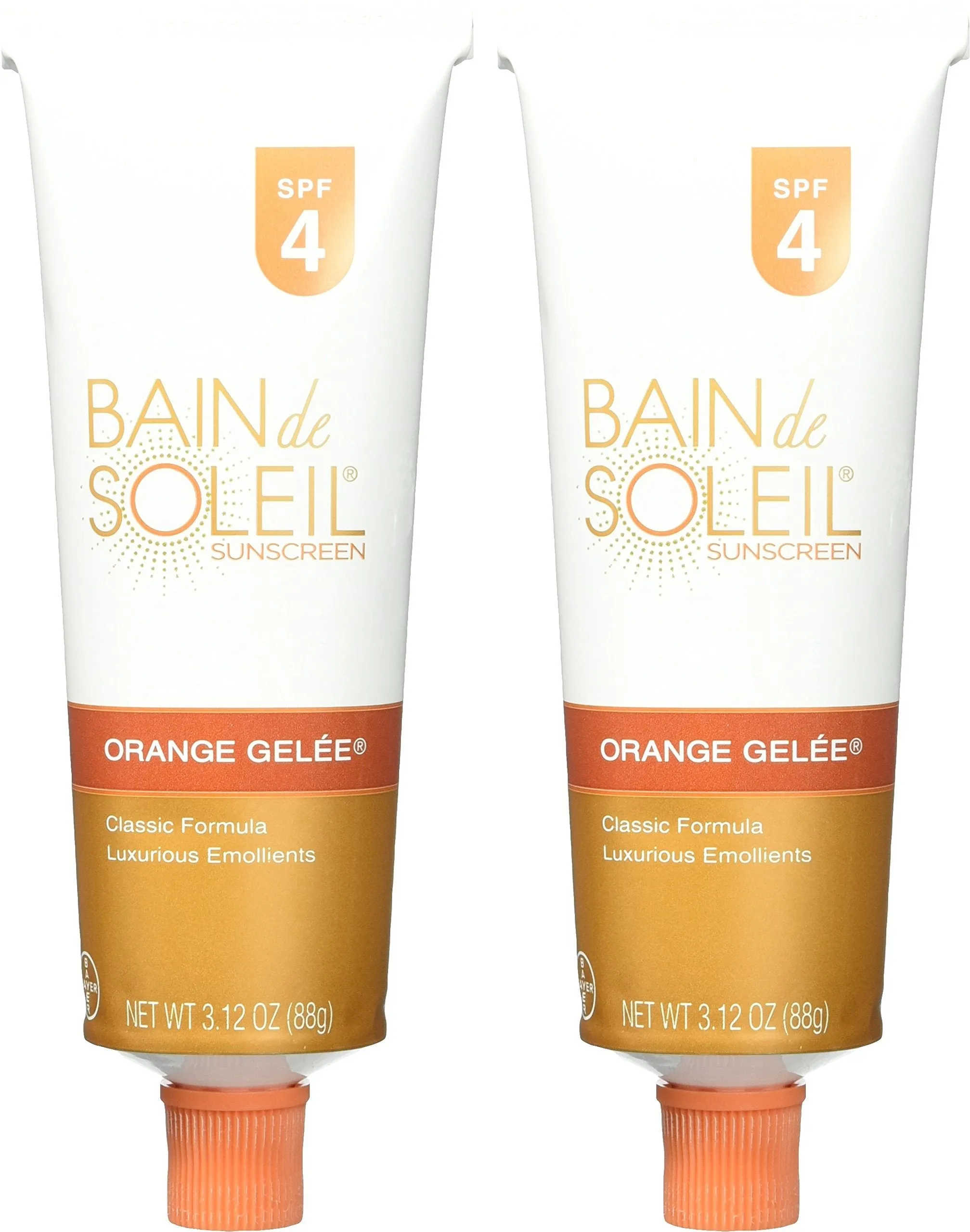 Bain de Soleil Bain de Soleil Gelee Sunscreen SPF 4 3.12 oz. Tube Pack of 2