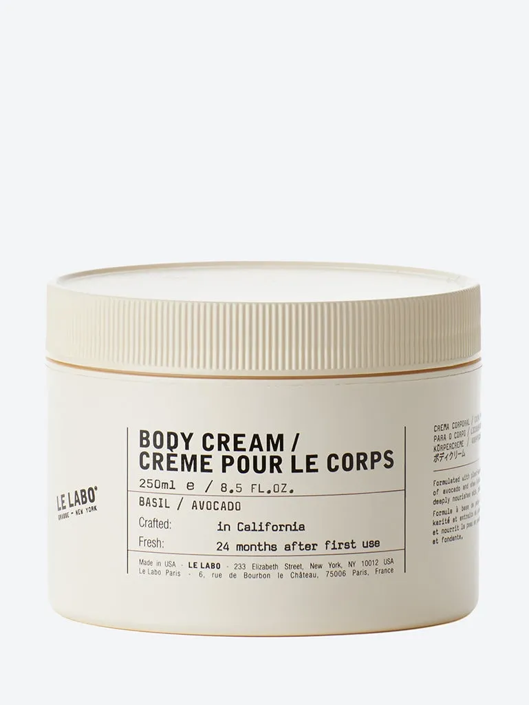 Basil body cream