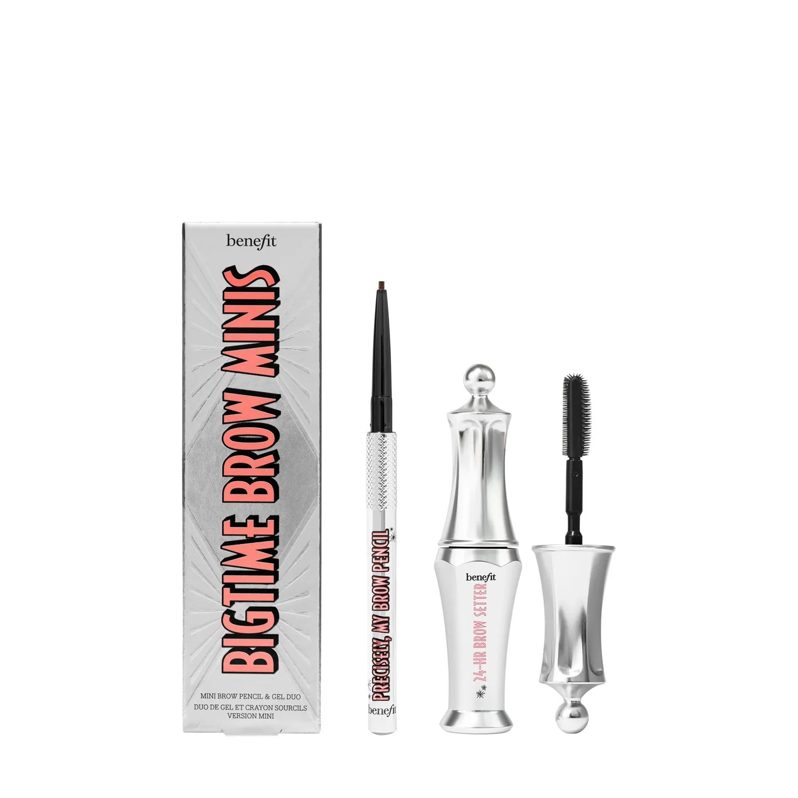 benefit Bigtime Brow Minis - Precisely, My Brow Pencil and Gel Setter Duo (Various Shades) - Warm Black-Brown