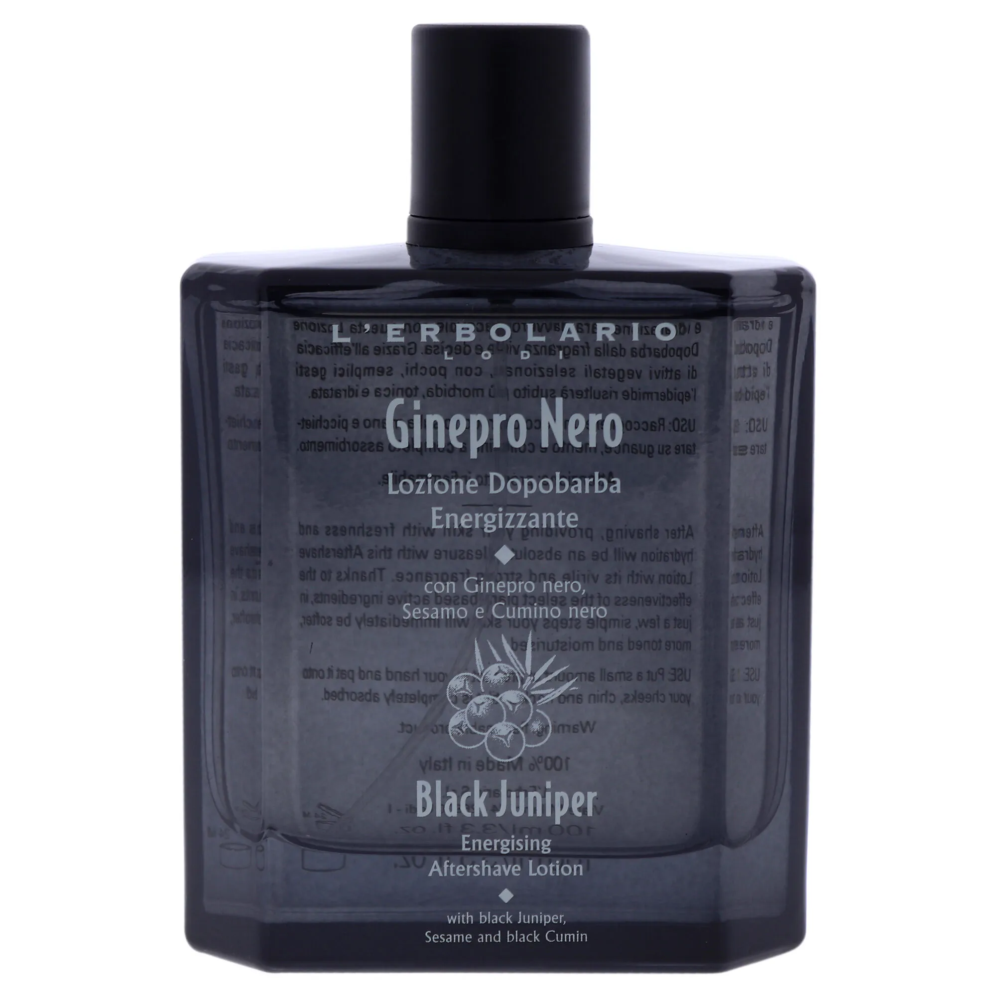 Black Juniper Energising Aftershave Lotion by LErbolario for Unisex - 3.3 oz After Shave Lotion