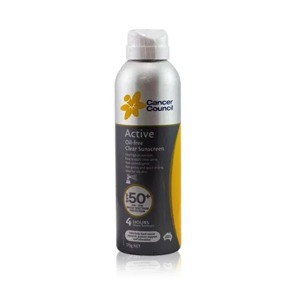 CANCER COUNCIL - Active Oil-Free Clear Sunscreen Spray SPF50+