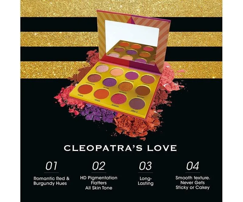 EBIN NEW YORK Cleopatra's Love - Secret of Pharaoh Eyeshadow Palette, Highly Pigmented and Blendable, Cruelty-Free, Long-Lasting