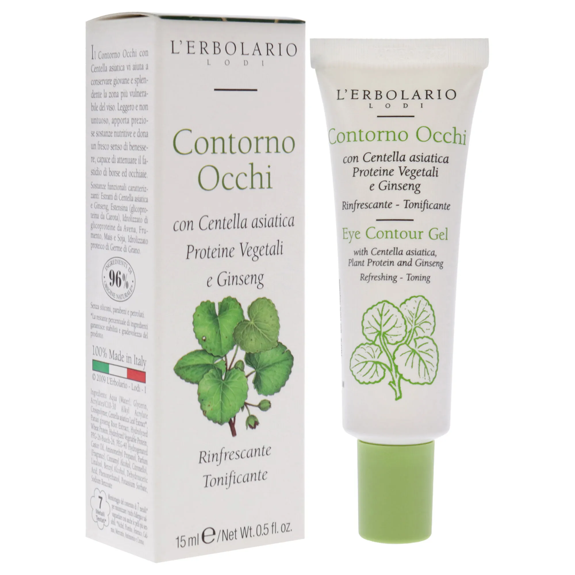 Eye Contour Gel by LErbolario for Unisex - 0.5 oz Gel