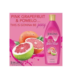 Jergens Skin Smoothie Body Lotion, Pink Grapefruit & Pomelo Scented, Refreshing All-Day 10oz