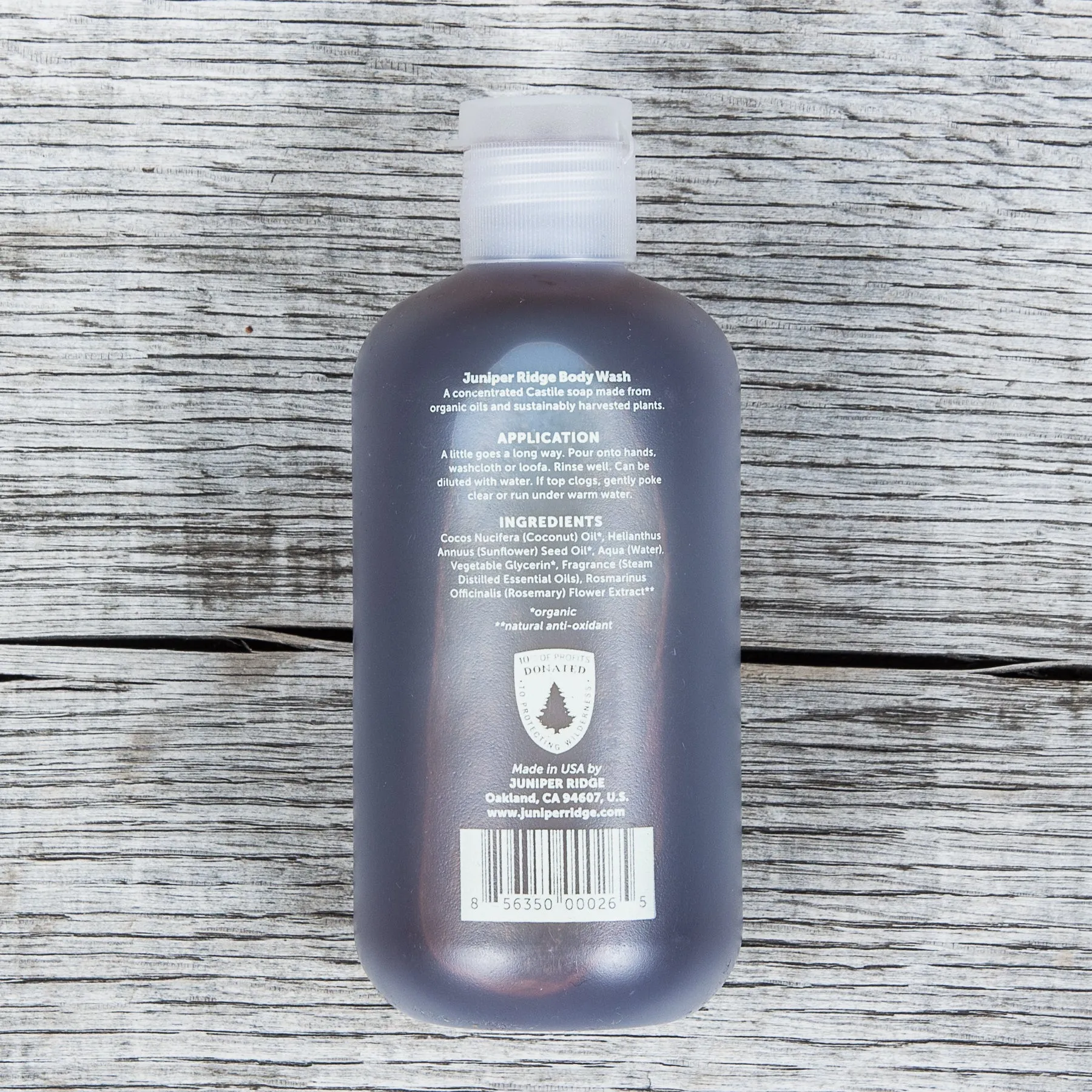 Juniper Ridge Organic Body Wash White Sage 8oz