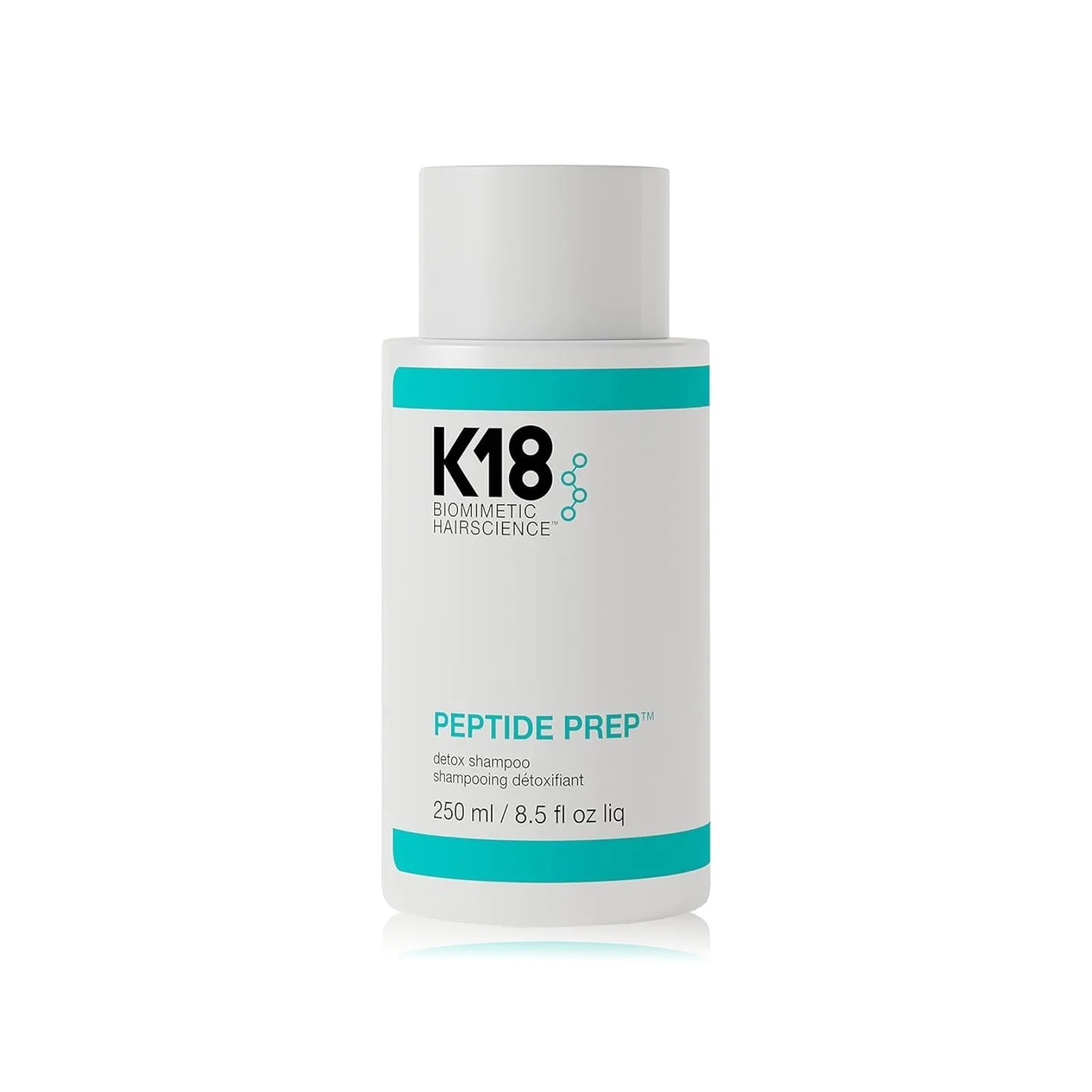 K18 Biomimetic Hairscience Peptide Prep Detox Hair Shampoo 250ml pH 3.8-4.2 Color Safe