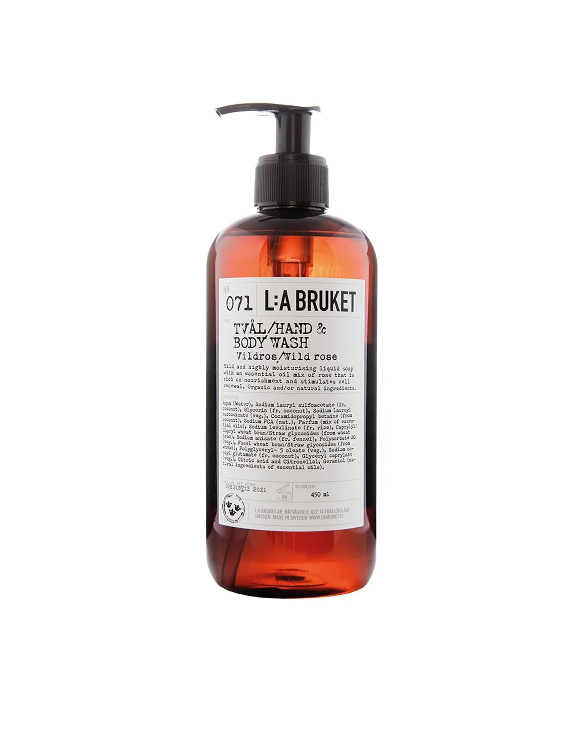 L:a Bruket 071 Hand & Body Wash Wild Rose