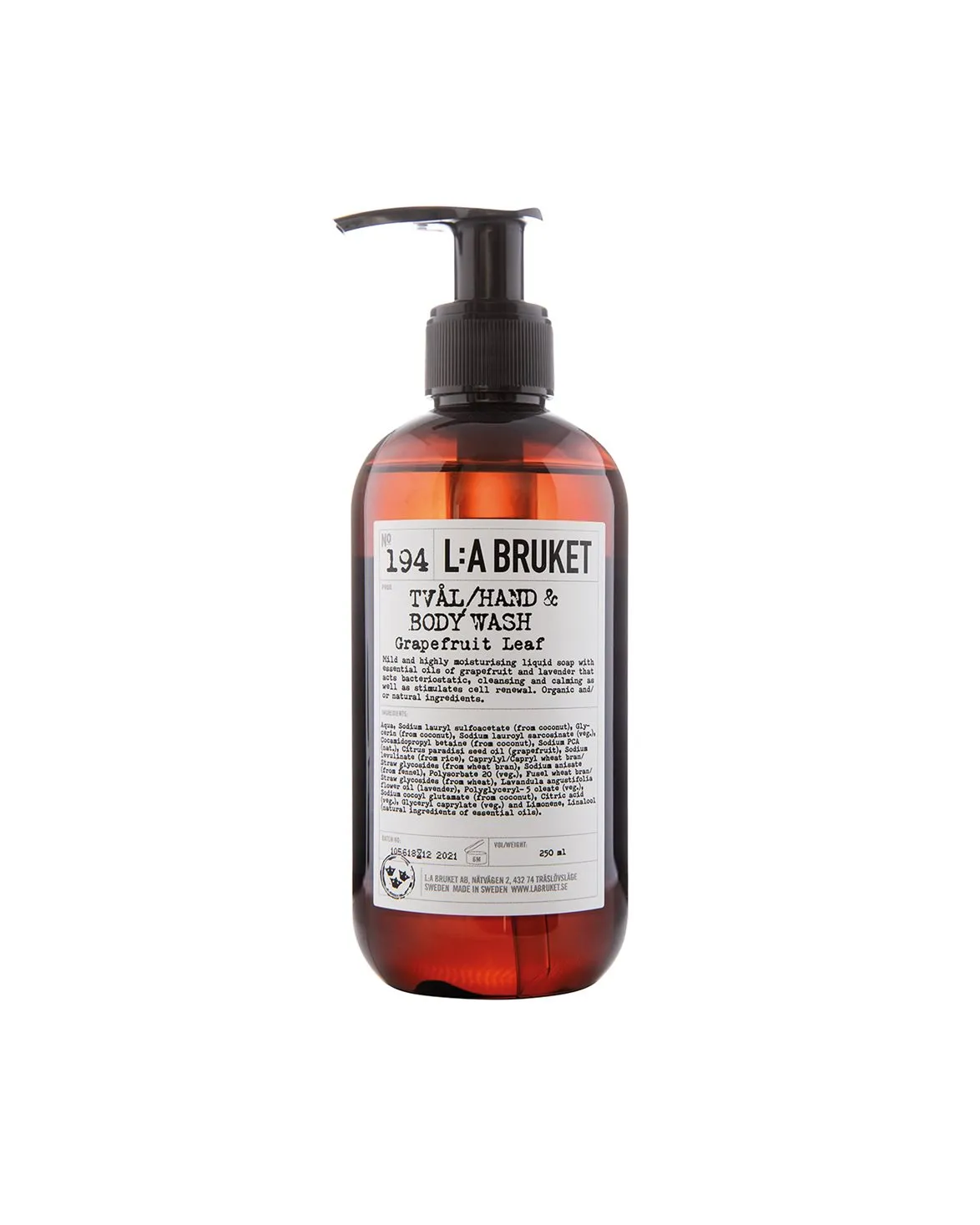 L:a Bruket 194 Hand & Body Wash Grapefruit Leaf