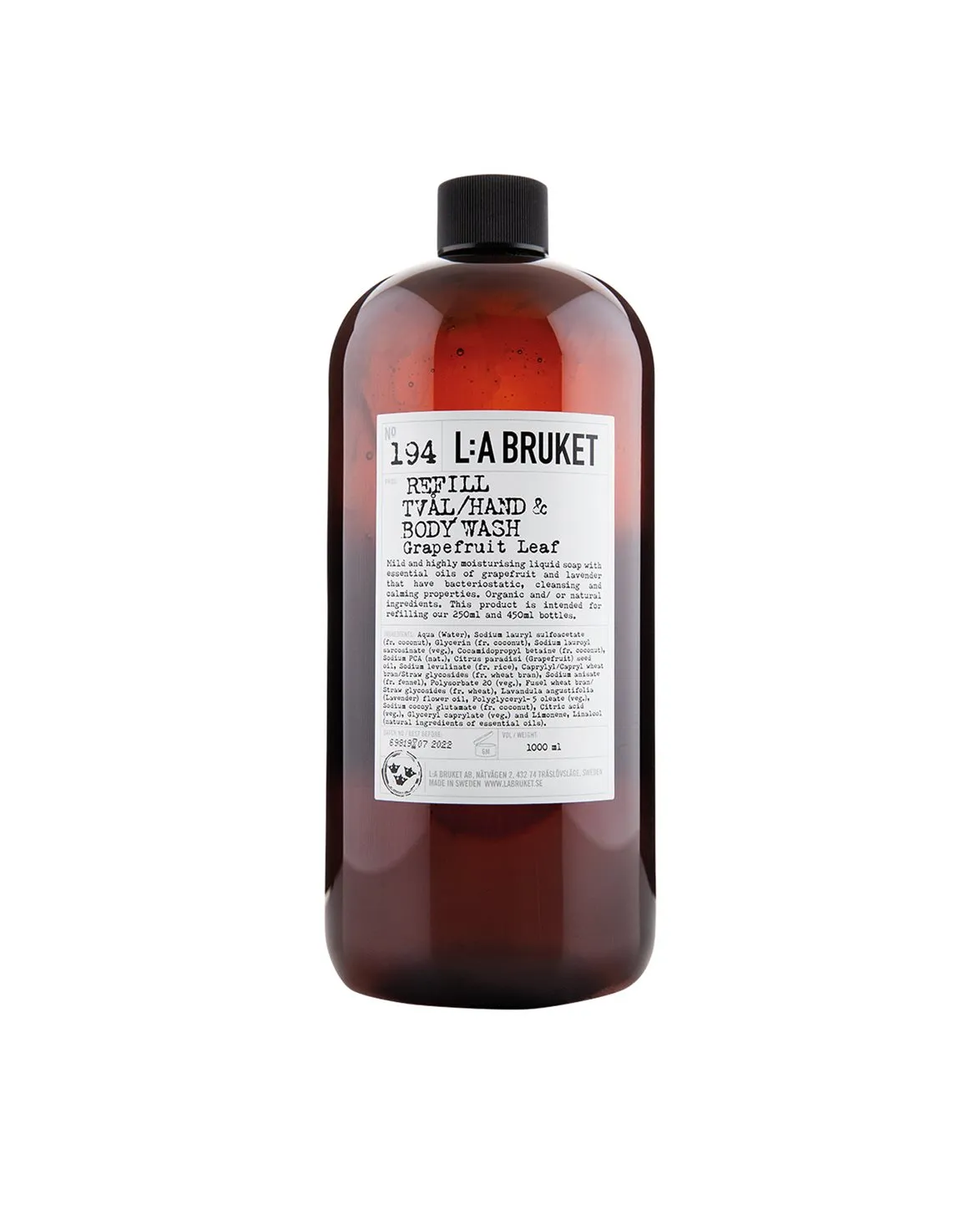 L:a Bruket 194 Refill Hand & Body Wash Grapefruit Leaf