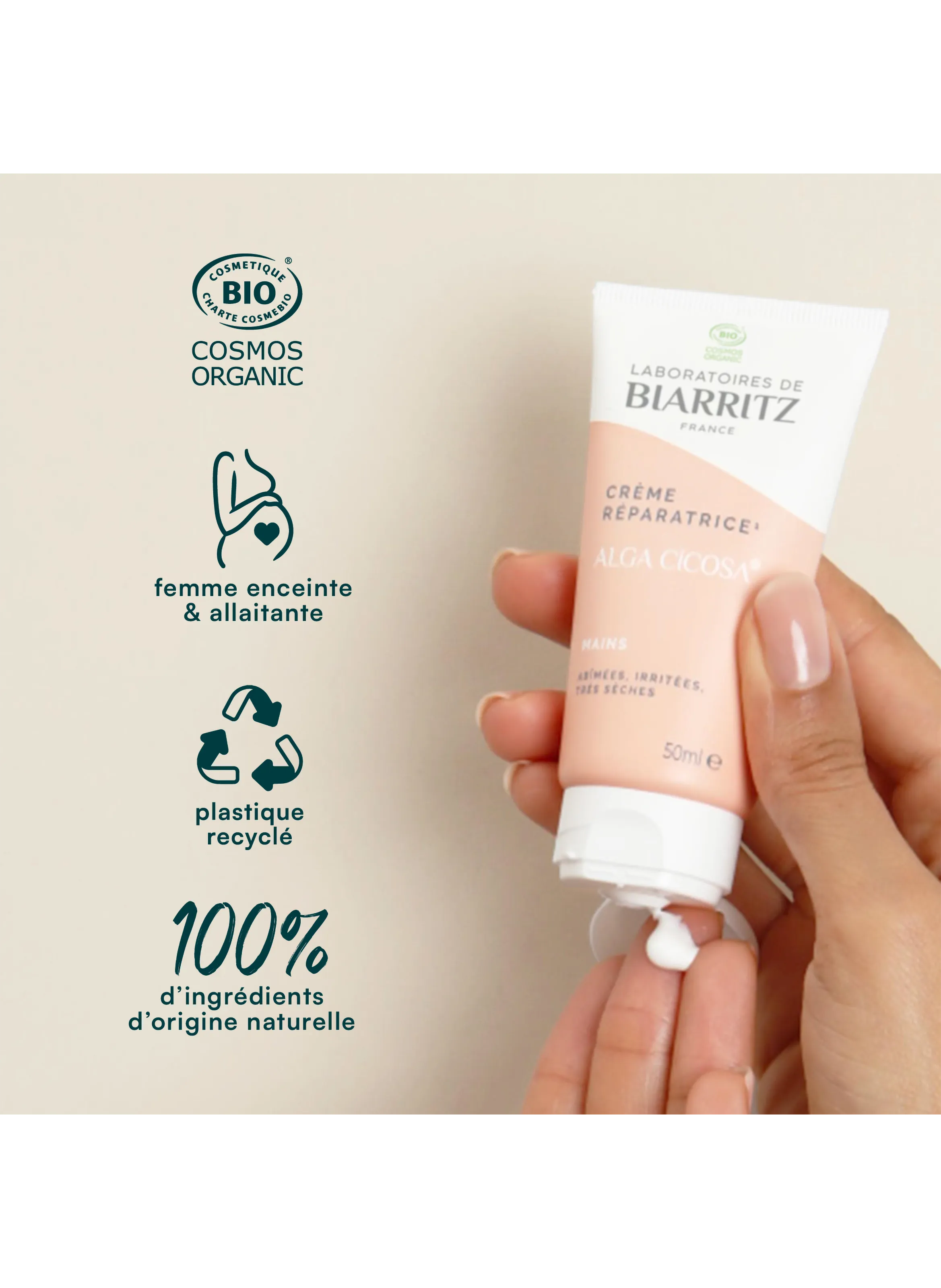 LABORATOIRES DE BIARRITZ  Alga Cicosa Reparative Hand Cream