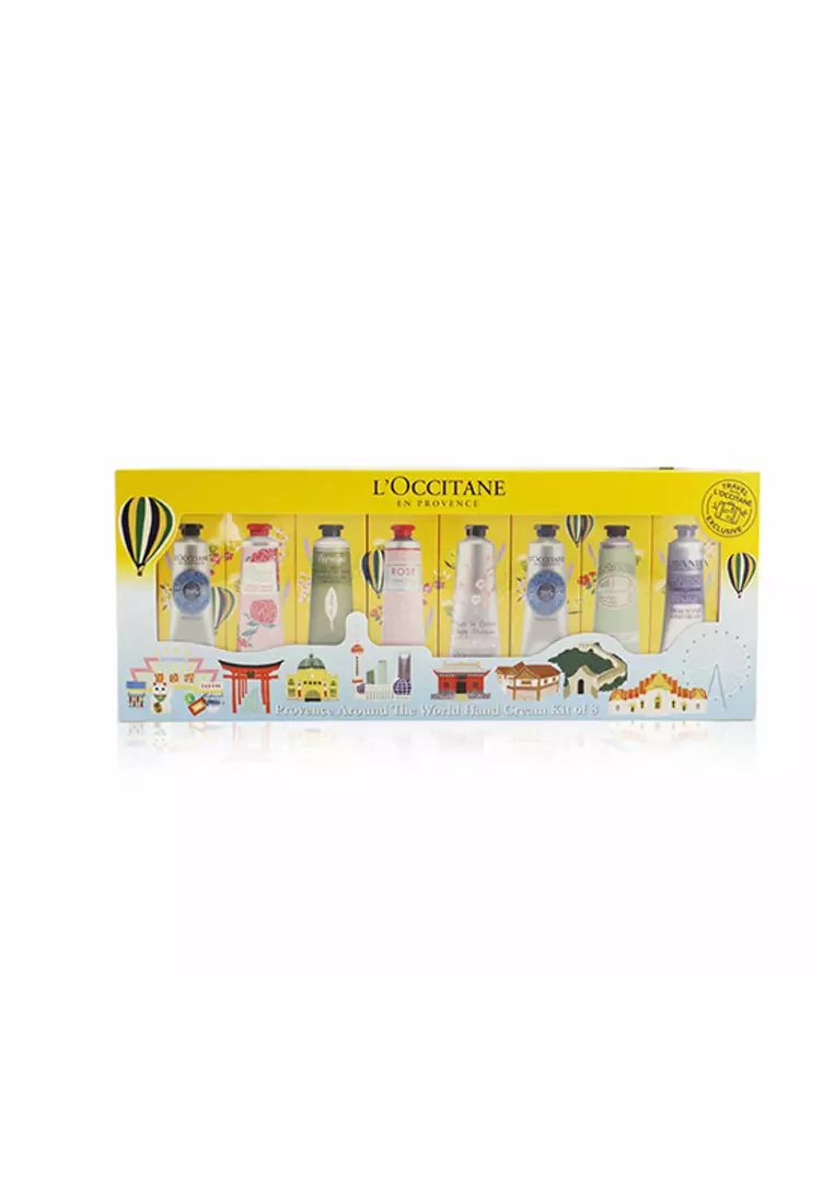 L'Occitane L'OCCITANE - Provence Around The World Hand Cream Kit Of 8: (2xShea Butter + 1x Rose, Cherry Blossom, Laven