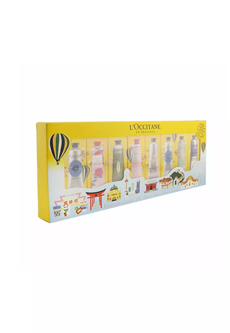 L'Occitane L'OCCITANE - Provence Around The World Hand Cream Kit Of 8: (2xShea Butter + 1x Rose, Cherry Blossom, Laven