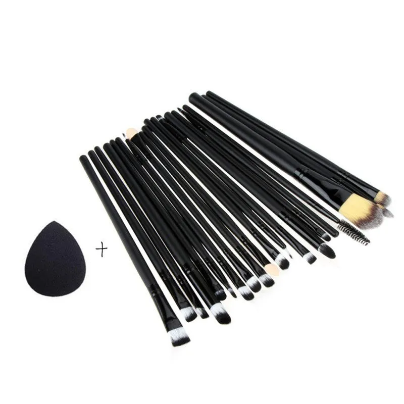 MAANGE 20pcs Makeup Brushes Set Powder Foundation Eyeshadow Eyeliner Lip Brush ToolSponge Beush S1 SM6