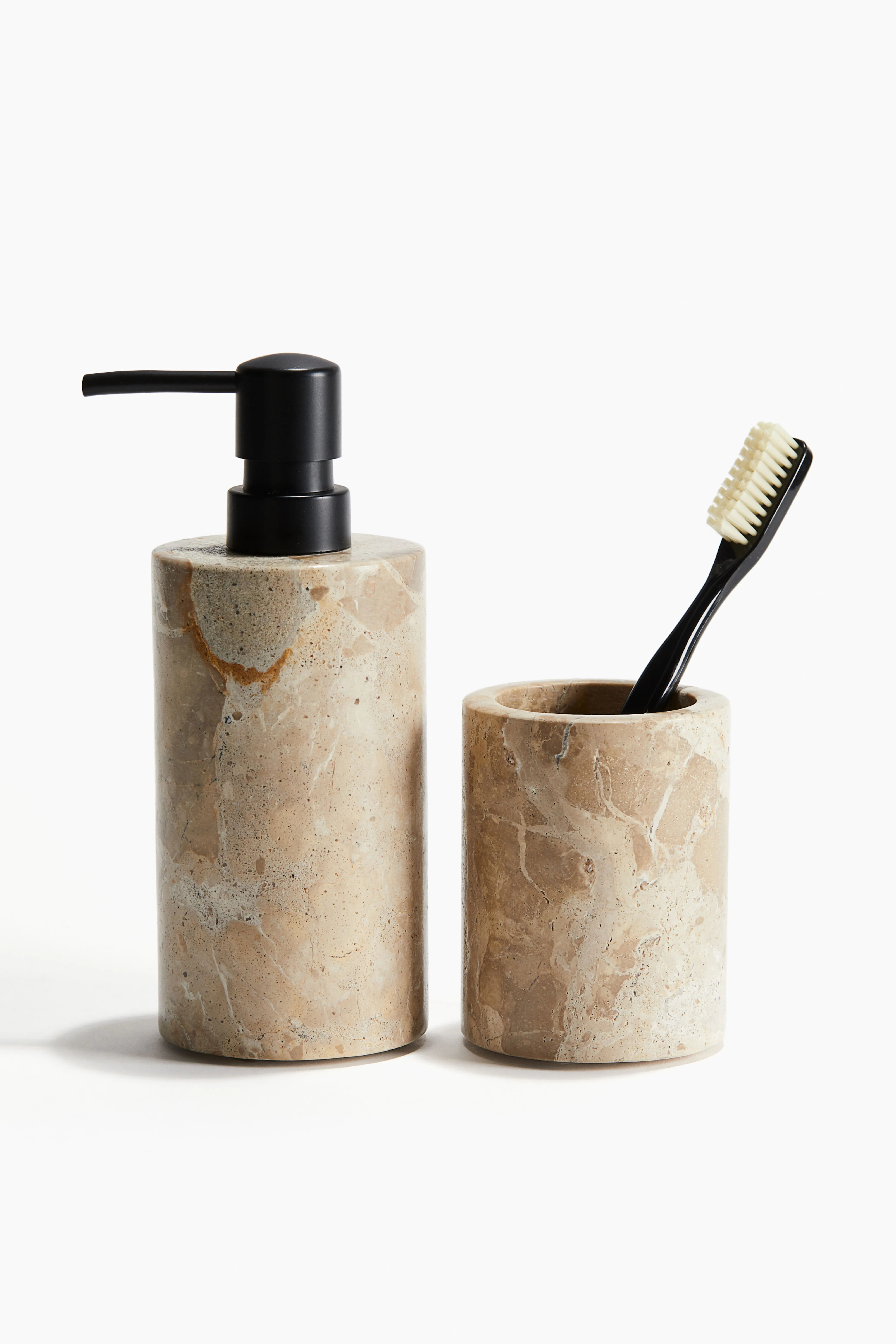 Marble soap dispenser - Light beige - Home All | H&M GB