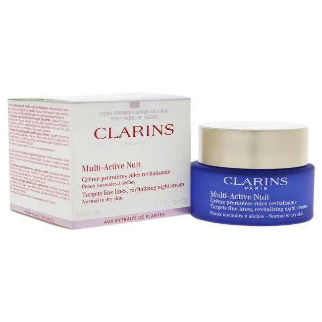 Multi-Active Night Cream - Normal to Dry Skin by Clarins for Unisex - 1.7 oz Cream