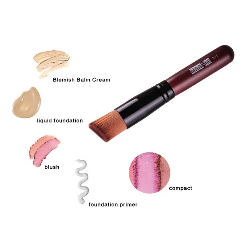 Multi-Function Pro Makeup Brushes Powder Concealer Blush Liquid Foundation Make up Brush Set Wooden Kabuki Brush Cosmetics SM6