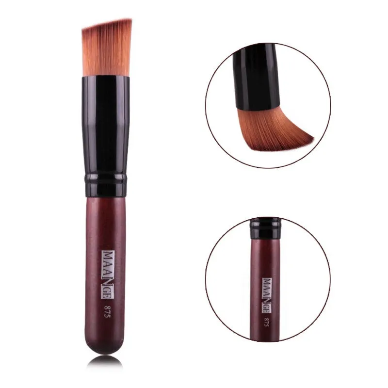 Multi-Function Pro Makeup Brushes Powder Concealer Blush Liquid Foundation Make up Brush Set Wooden Kabuki Brush Cosmetics SM6