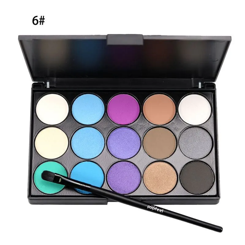 Natural 15 Colors Long Lasting Pearly Eyeshadow Palette Eye Shadow Make Up Set Professional Colors Cosmeticaquiagem PE3 SM6