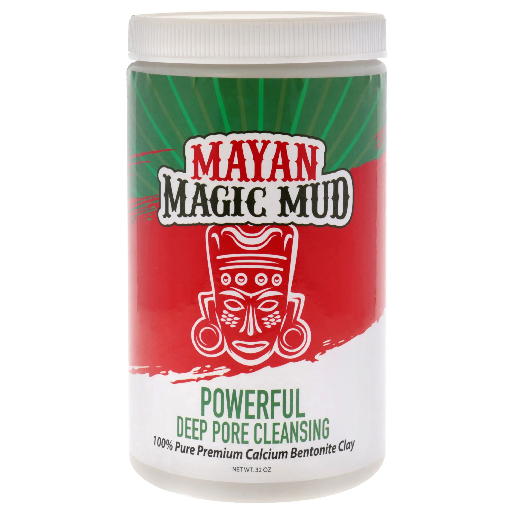 Powerful Deep Pore Cleansing Calcium Bentonite Clay by Mayan Magic Mud for Unisex - 32 oz Cleanser