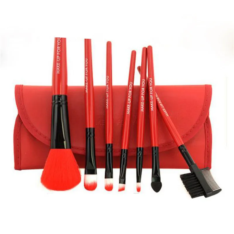 Pro Makeup 7pcss Brushes Set Powder Foundation Eyeshadow Eyeliner Lip Brush Tool PY1 P18 SM6