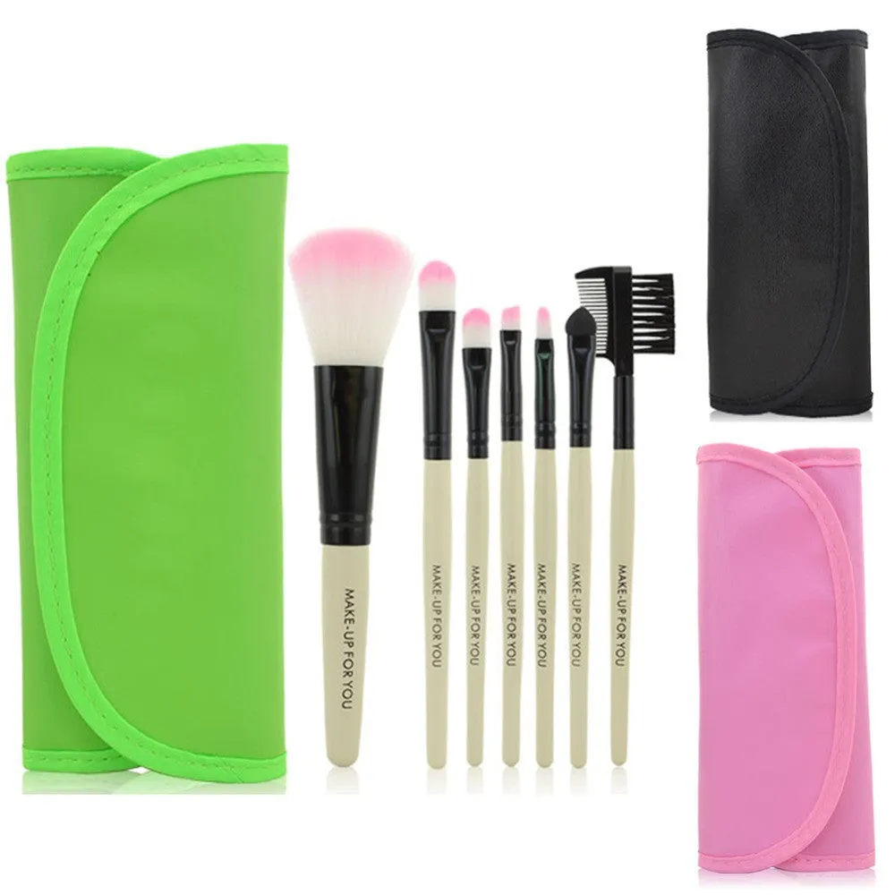 Pro Makeup 7pcss Brushes Set Powder Foundation Eyeshadow Eyeliner Lip Brush Tool PY1 P18 SM6