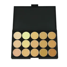 Professional 15 Concealer Camouflage FaceHighlightFoundationCream Makeup Palette