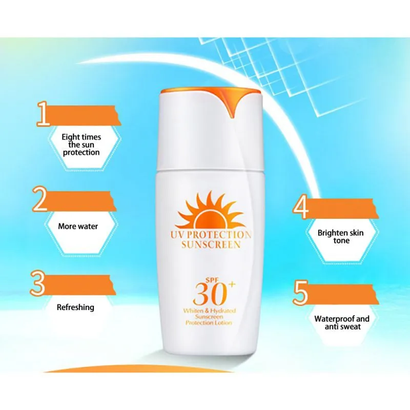 Sun Protection Cream SPF 30 Whitening Hydrated Sunscreen Lotion Protect Sun Block Prevent Skin Damage PE3 SM6