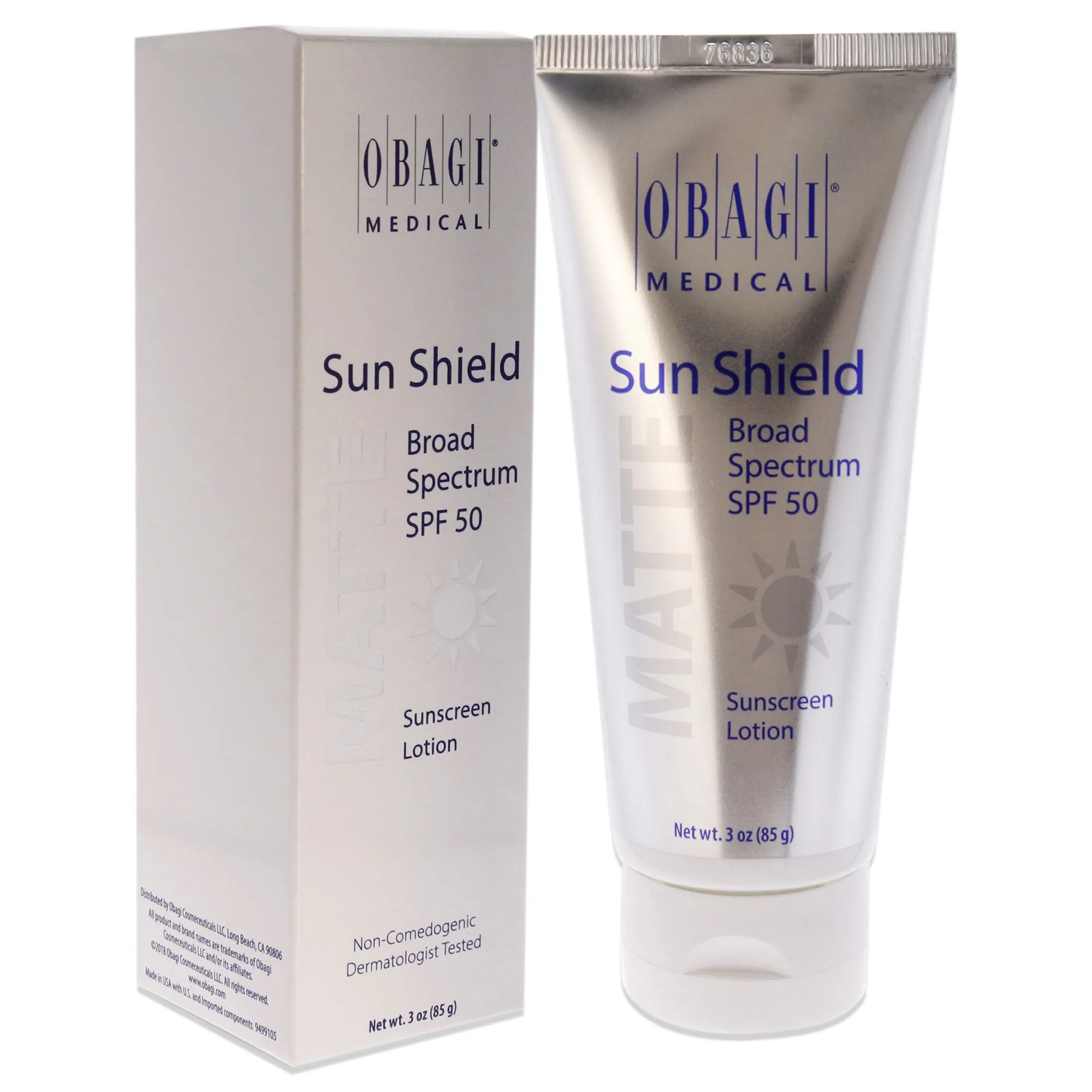 Sun Shield Matte SPF 50 by Obagi for Unisex - 3 oz Sunscreen