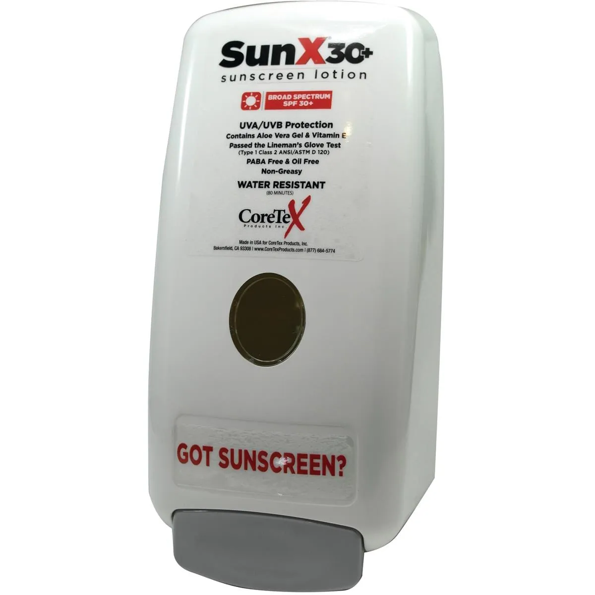 SunX SPF 30+ Sunscreen Wall-Mount Dispenser with 750ml Bladder Kit