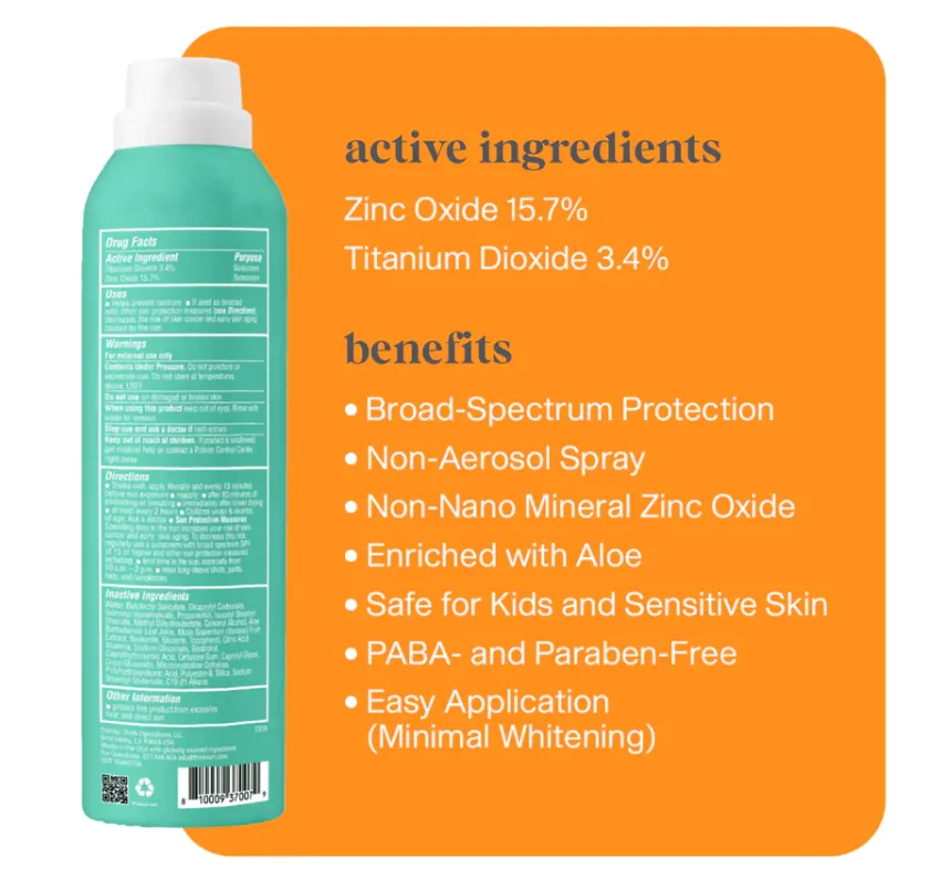 Thinksport Kids All Sheer Mineral Sunscreen Spray Spf 50