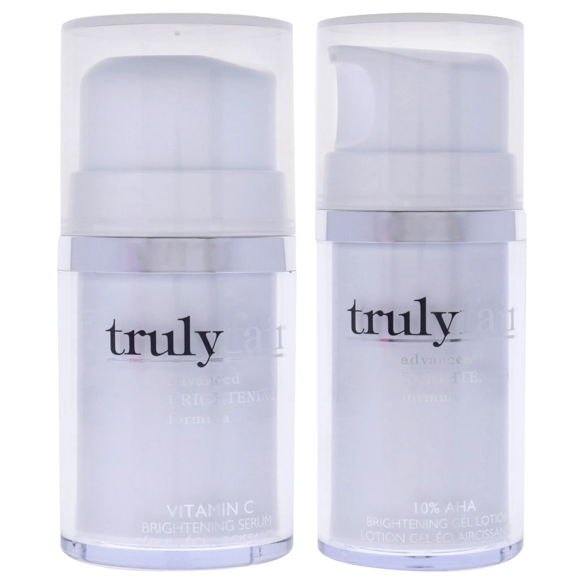 Truly Fair Kit by Truly Fair for Unisex - 2 Pc Kit 1oz Vitamin C Brightening Serum, 1.7oz 10 Percent Aha Brightening Gel Lotion