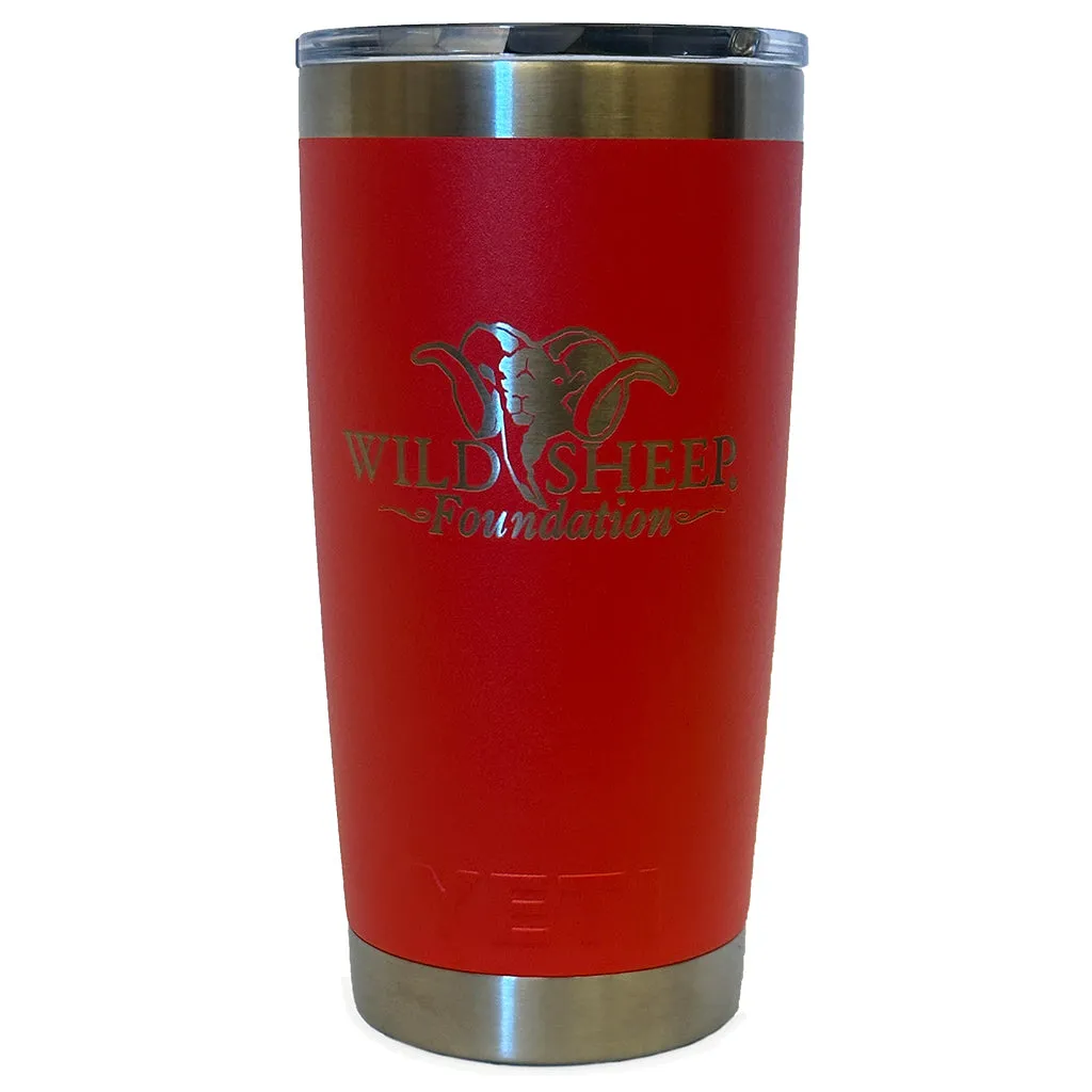 Yeti Rambler 20 with Wild Sheep Foundation logo